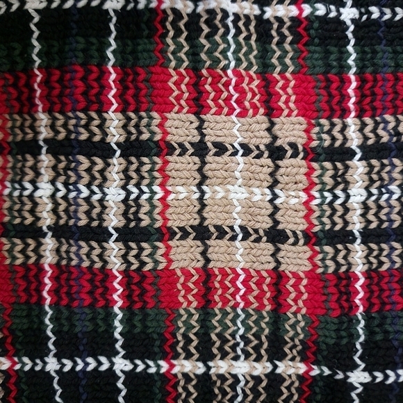 Vintage Baxter Wells 100% Cotton Plaid Cardigan Sweater Women's PL Petite Large - Picture 5 of 8